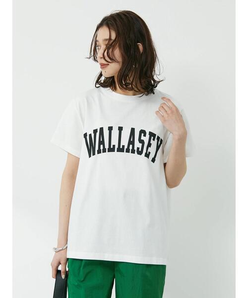 Green　Parks（グリーンパークス）の「カレッジロゴ半袖Tシャツ（Tシャツ/カットソー・レディース・ピンク/オフホワイト/ブルー・FREE）」の14枚目の写真