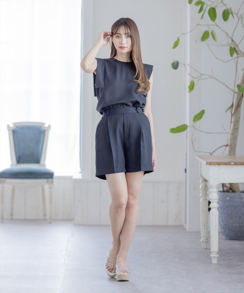 clear（クリア）の「麻タッチショートパンツ/セットアップ可能（その他パンツ・レディース・ブラック/アイボリー/マスタード・F）」の19枚目の写真