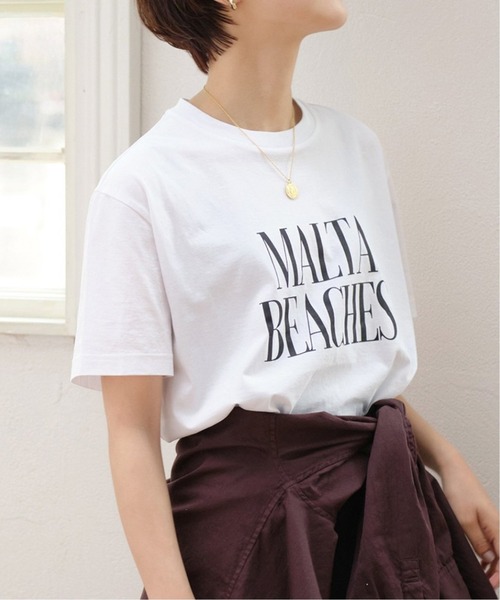 Cabana（カバナ）の「≪追加2≫【CABANA/ カバナ】 MALTA BEACHES T（Tシャツ/カットソー・レディース・ホワイト/ネイビー・FREE）」の2枚目の写真
