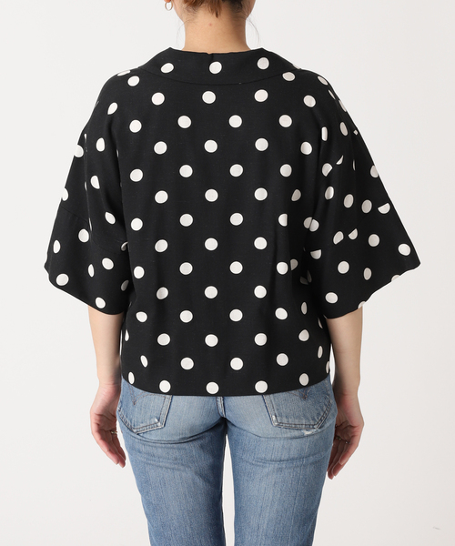 journal standard L'essage(ジャーナルスタンダードレサージュ)の「レーヨン麻ドットショートシャツ(シャツ/ブラウス・レディース・ブラック/ナチュラル・FREE)」の18枚目の写真