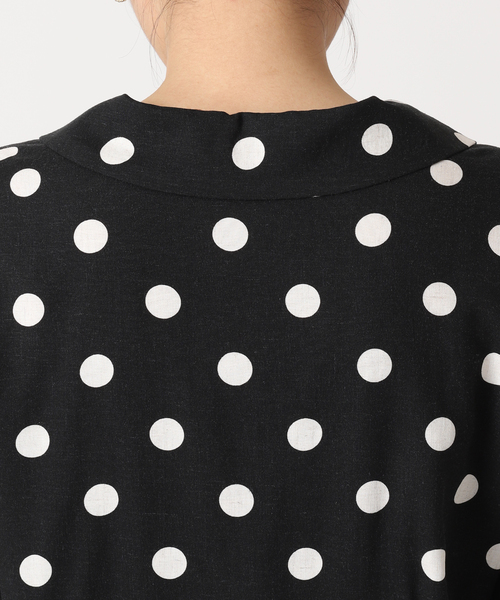 journal standard L'essage(ジャーナルスタンダードレサージュ)の「レーヨン麻ドットショートシャツ(シャツ/ブラウス・レディース・ブラック/ナチュラル・FREE)」の19枚目の写真