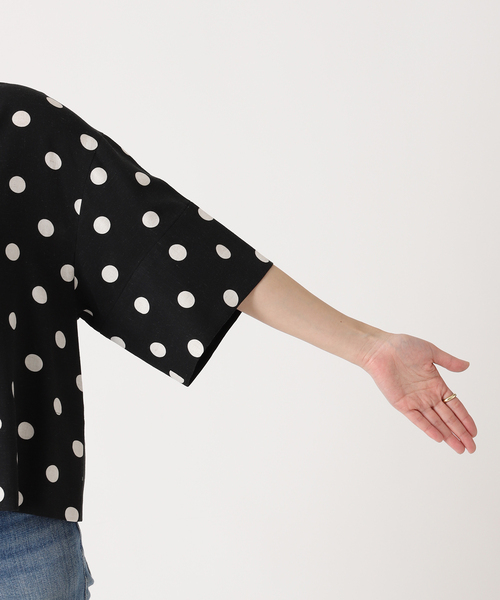 journal standard L'essage(ジャーナルスタンダードレサージュ)の「レーヨン麻ドットショートシャツ(シャツ/ブラウス・レディース・ブラック/ナチュラル・FREE)」の21枚目の写真