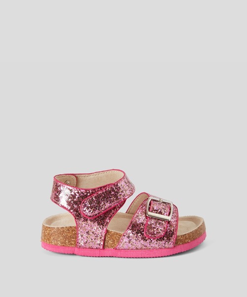 BENETTON (UNITED COLORS OF BENETTON)（ベネトンユナイテッドカラーズオブベネトン）の「キッズアンクルストラップサンダルG（サンダル・キッズ・ピンク/シルバー・28/29/27）」の3枚目の写真