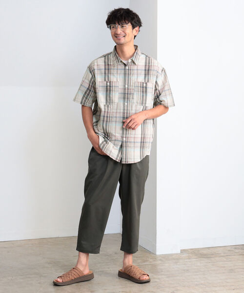 B:MING by BEAMS（ビーミングバイビームス）の「B:MING by BEAMS / クールファイバー 8分丈 イージーパンツ(セットアップ対応)（その他パンツ・メンズ・チャコールグレー/ブラウン/オリーブ・SMALL/LARGE/MEDIUM/X-LARGE）」の7枚目の写真