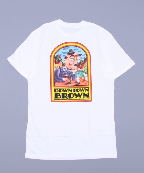 PARKS TOKYO SELECT（パークストウキョウセレクト）の「（UN）DOWNTOWN BROWN T-SHIRTS（Tシャツ/カットソー・メンズ・ホワイト・X-LARGE/MEDIUM/LARGE）」の2枚目の写真