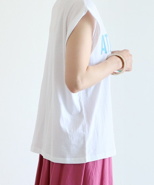 reca(レカ)の「フレンチスリーブロゴT(Tシャツ/カットソー・レディース・ネイビー/オフホワイト/クリーム/マスタード・FREE)」の19枚目の写真