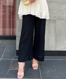 EIMY ISTOIRE | クロシェリブニットパンツ(その他パンツ)