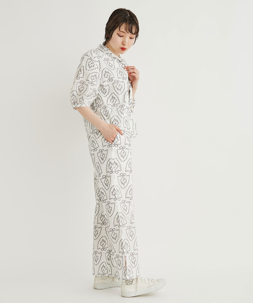 I am I in fact...（アイアムアイインファクト）の「●TABAKO GIRL slit pants（その他パンツ・レディース・ホワイト/ブラック・FREE）」の7枚目の写真