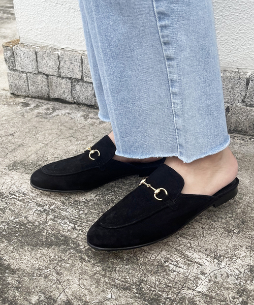 CASTELLANO（カステラーノ）の「【CASTELLANO/カステラーノ】スエードビットローファースリッポン（スリッポン・レディース・ブラック・38/36/37）」の4枚目の写真