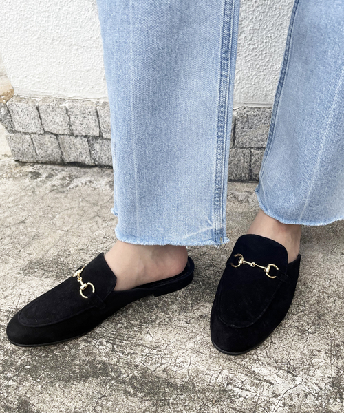 CASTELLANO（カステラーノ）の「【CASTELLANO/カステラーノ】スエードビットローファースリッポン（スリッポン・レディース・ブラック・38/36/37）」の5枚目の写真