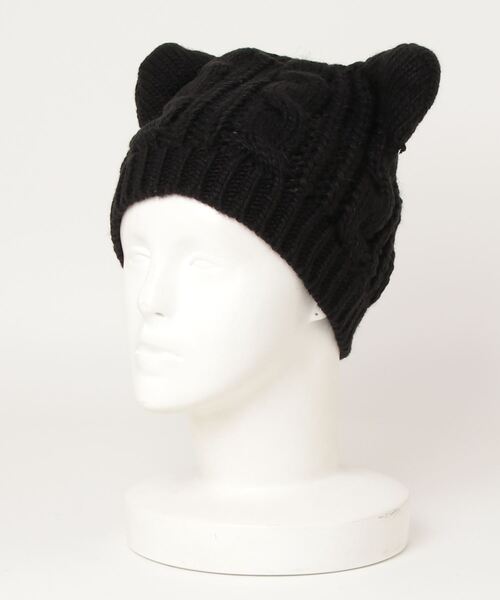 WC（ダブル シー）の「キャットデザインニットCAP（ニットキャップ/ビーニー・レディース・ブラック・FREE）」の8枚目の写真
