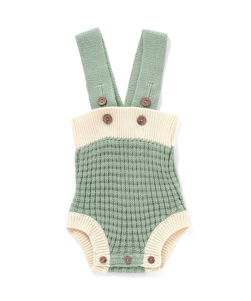 Ampersand(アンパサンド)の「premier ニットロンパス(ロンパース・キッズ・アイボリー/ミント・60/70/80)」の5枚目の写真