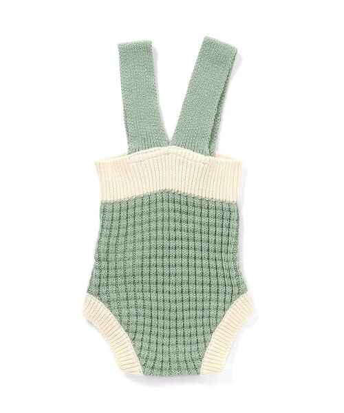 Ampersand(アンパサンド)の「premier ニットロンパス(ロンパース・キッズ・アイボリー/ミント・60/70/80)」の7枚目の写真