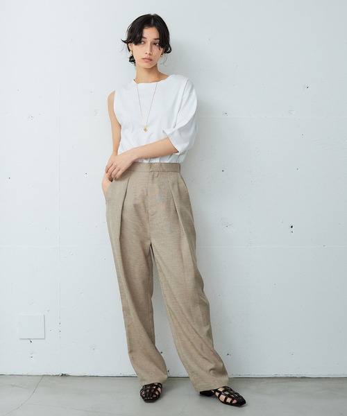 OUTERSUNSET(アウターサンセット)の「washable high waist pants(その他パンツ・レディース・ブラック/ベージュ・S/M)」の3枚目の写真