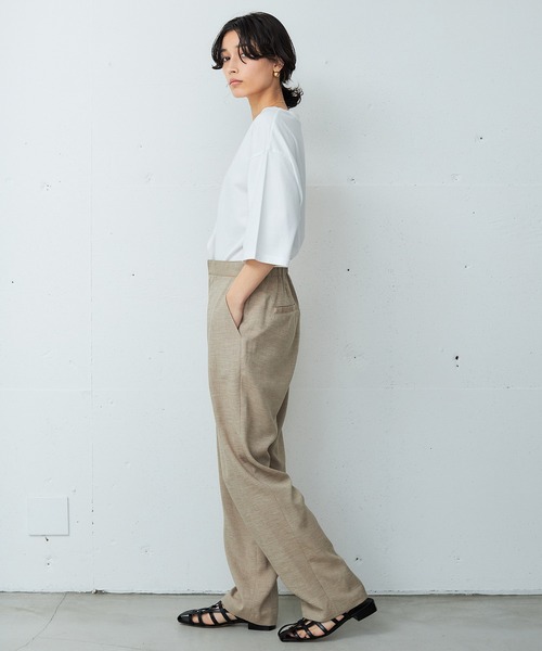 OUTERSUNSET(アウターサンセット)の「washable high waist pants(その他パンツ・レディース・ブラック/ベージュ・S/M)」の4枚目の写真