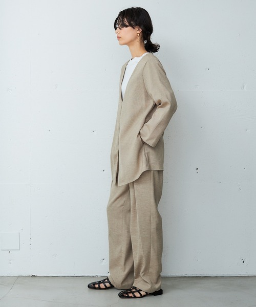 OUTERSUNSET(アウターサンセット)の「washable high waist pants(その他パンツ・レディース・ブラック/ベージュ・S/M)」の6枚目の写真