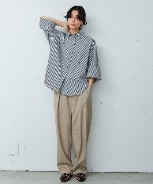 OUTERSUNSET(アウターサンセット)の「washable high waist pants(その他パンツ・レディース・ブラック/ベージュ・S/M)」の15枚目の写真