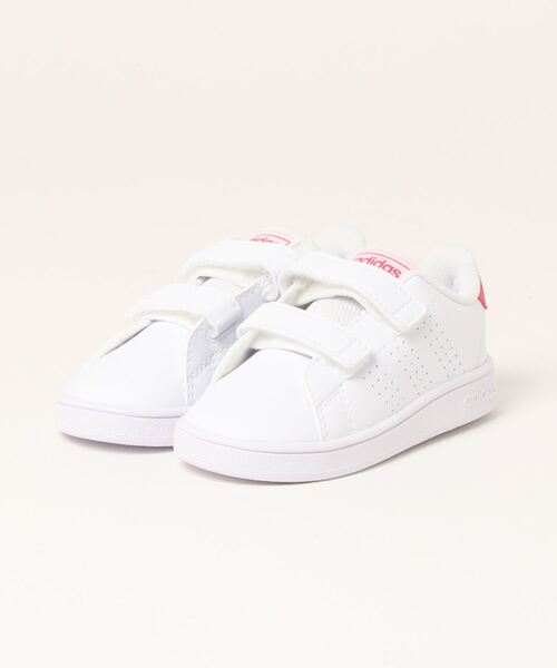 adidas（アディダス）の「《adidas》Advantage Lifestyle Court 2 H&L（スニーカー・キッズ・ホワイト×グリーン/ホワイト×ピンク・15.0cm/16.0cm/14.0cm/13.0cm）」の2枚目の写真