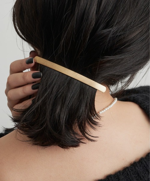 Aunt Marie's(アントマリーズ)の「Slim Stick Barrette / スリムスティックバレッタ(バレッタ/ヘアクリップ・レディース・シルバー/ゴールド・FREE)」の2枚目の写真