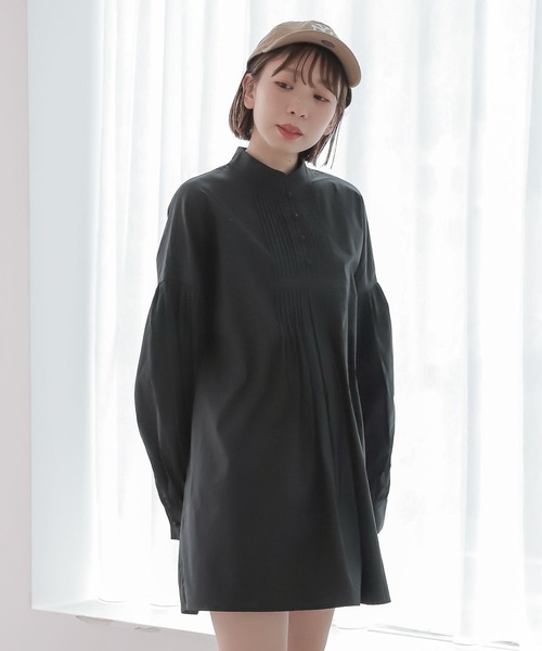 Heather(ヘザー)の「ピンタックチュニックブラウス 162772(シャツ/ブラウス・レディース・オフホワイト/ブラック/ベージュ・FREE)」の11枚目の写真