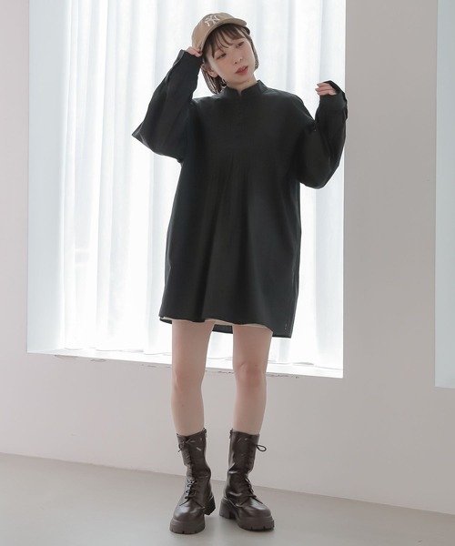 Heather(ヘザー)の「ピンタックチュニックブラウス 162772(シャツ/ブラウス・レディース・オフホワイト/ブラック/ベージュ・FREE)」の14枚目の写真