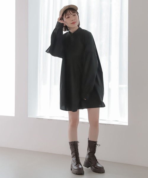 Heather(ヘザー)の「ピンタックチュニックブラウス 162772(シャツ/ブラウス・レディース・オフホワイト/ブラック/ベージュ・FREE)」の15枚目の写真