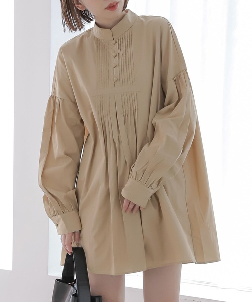 Heather(ヘザー)の「ピンタックチュニックブラウス 162772(シャツ/ブラウス・レディース・オフホワイト/ブラック/ベージュ・FREE)」の17枚目の写真