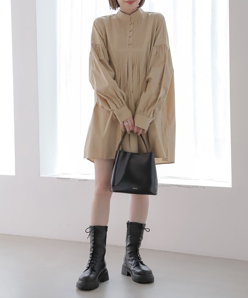 Heather(ヘザー)の「ピンタックチュニックブラウス 162772(シャツ/ブラウス・レディース・オフホワイト/ブラック/ベージュ・FREE)」の20枚目の写真