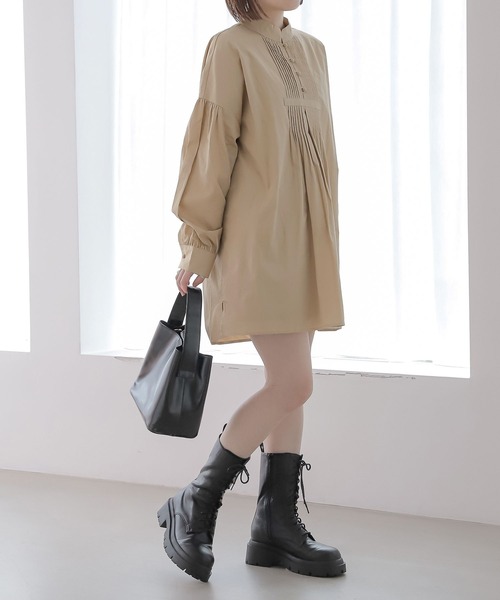 Heather(ヘザー)の「ピンタックチュニックブラウス 162772(シャツ/ブラウス・レディース・オフホワイト/ブラック/ベージュ・FREE)」の21枚目の写真