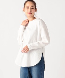 長袖ラウンドカットソー