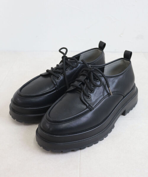 fredy emue（フレディエミュ）の「厚底レースアップローファー（ローファー・レディース・アイボリー/ブラック・S/M/L）」の20枚目の写真