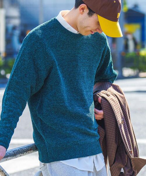 coen（コーエン）の「[洗える]ポリモールニットクルーネック（ニット/セーター・メンズ・ブラック/モカ/ワイン/ダークグリーン・XL/M/S/L）」の3枚目の写真