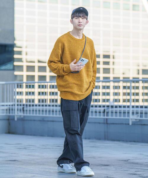 coen（コーエン）の「[洗える]ポリモールニットクルーネック（ニット/セーター・メンズ・ブラック/モカ/ワイン/ダークグリーン・XL/M/S/L）」の11枚目の写真