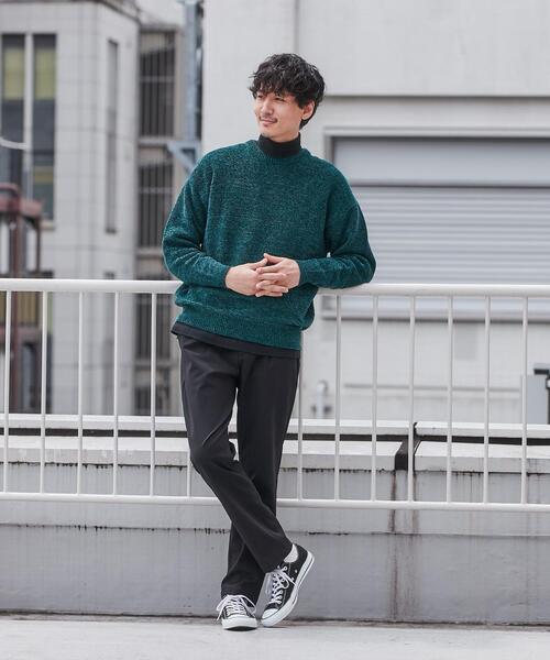 coen（コーエン）の「[洗える]ポリモールニットクルーネック（ニット/セーター・メンズ・ブラック/モカ/ワイン/ダークグリーン・XL/M/S/L）」の12枚目の写真