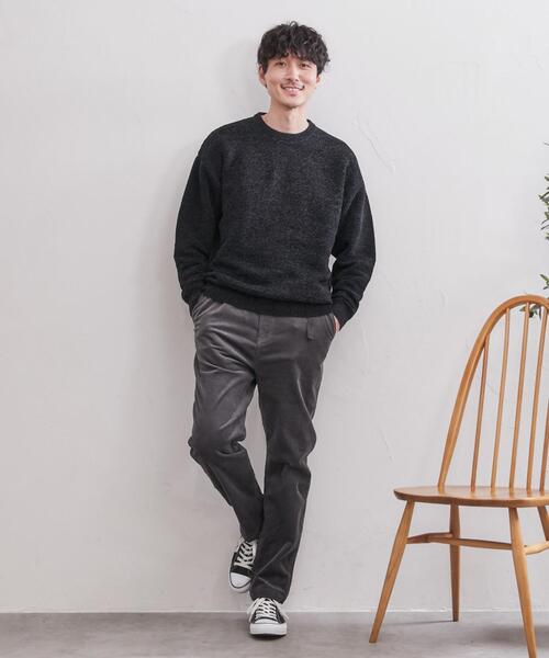 coen（コーエン）の「[洗える]ポリモールニットクルーネック（ニット/セーター・メンズ・ブラック/モカ/ワイン/ダークグリーン・XL/M/S/L）」の13枚目の写真