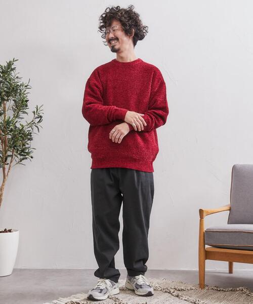 coen（コーエン）の「[洗える]ポリモールニットクルーネック（ニット/セーター・メンズ・ブラック/モカ/ワイン/ダークグリーン・XL/M/S/L）」の20枚目の写真