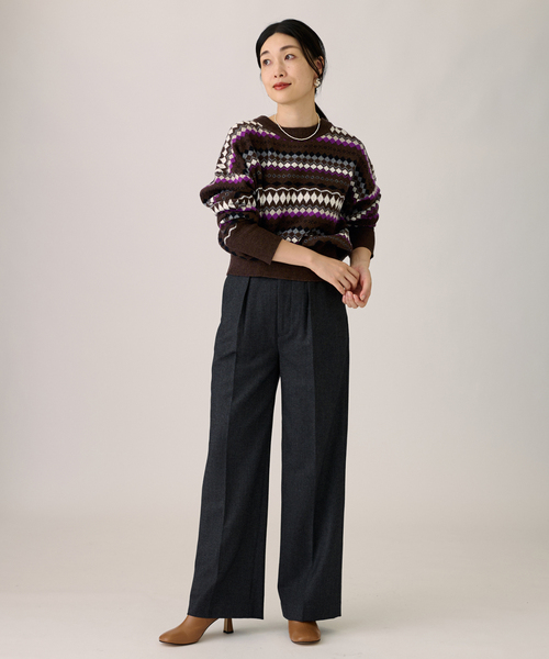 journal standard L'essage（ジャーナルスタンダードレサージュ）の「ジャガードプルオーバー（ニット/セーター・レディース・ブラウン/ブラック系その他・FREE）」の20枚目の写真