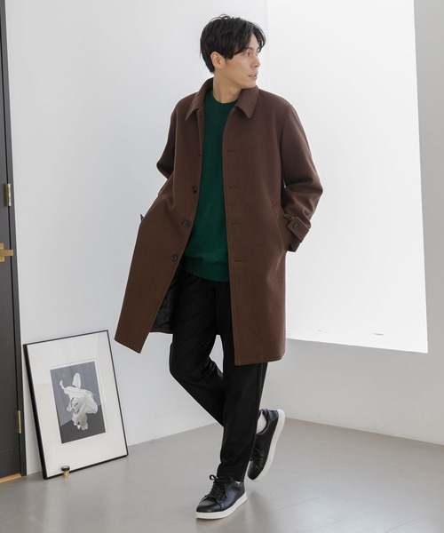 LAKOLE(ラコレ)の「ウーリーテックステンカラーコート / 281610(ステンカラーコート・メンズ・グレー/ブラウン/ブラック/チャコールグレー/ベージュ・MEDIUM/SMALL/LARGE/X-LARGE)」の20枚目の写真