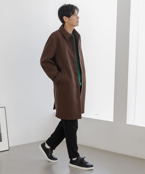 LAKOLE(ラコレ)の「ウーリーテックステンカラーコート / 281610(ステンカラーコート・メンズ・グレー/ブラウン/ブラック/チャコールグレー/ベージュ・MEDIUM/SMALL/LARGE/X-LARGE)」の21枚目の写真