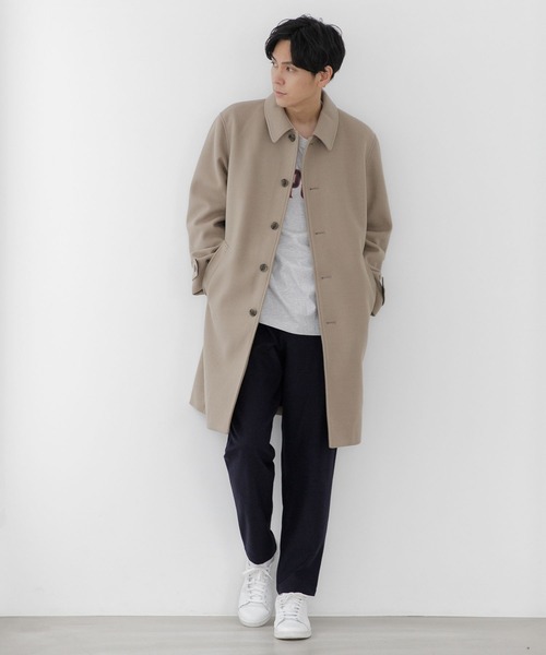 LAKOLE(ラコレ)の「ウーリーテックステンカラーコート / 281610(ステンカラーコート・メンズ・グレー/ブラウン/ブラック/チャコールグレー/ベージュ・MEDIUM/SMALL/LARGE/X-LARGE)」の22枚目の写真