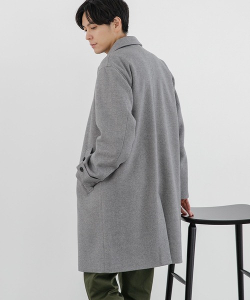 LAKOLE(ラコレ)の「ウーリーテックステンカラーコート / 281610(ステンカラーコート・メンズ・グレー/ブラウン/ブラック/チャコールグレー/ベージュ・MEDIUM/SMALL/LARGE/X-LARGE)」の15枚目の写真