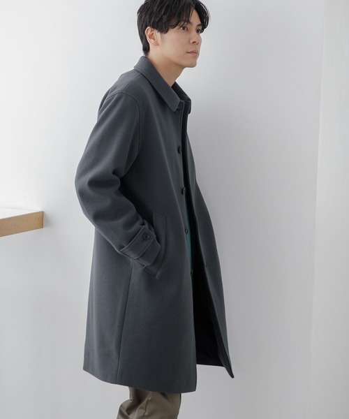 LAKOLE(ラコレ)の「ウーリーテックステンカラーコート / 281610(ステンカラーコート・メンズ・グレー/ブラウン/ブラック/チャコールグレー/ベージュ・MEDIUM/SMALL/LARGE/X-LARGE)」の11枚目の写真