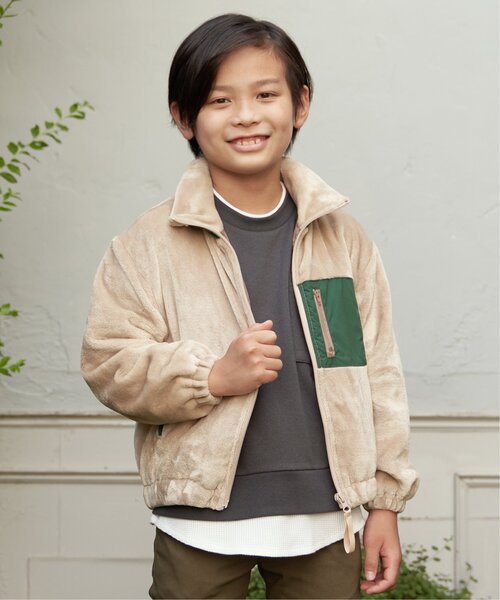 セール】ボアフリースジャケット（120~160cm）（ブルゾン