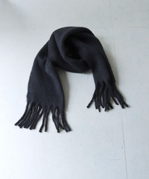 HER CLOSET(ハークローゼット)の「【HER CLOSET】ふわふわフリンジボリュームマフラー FLUFFY FRINGE VOLUME MUFFLER(マフラー・レディース・グレー/キャメル/ブラック/ピンク/ブラウン/アイボリー/ブルー/カーキ/マスタード/レッド/ミント・FREE)」の13枚目の写真