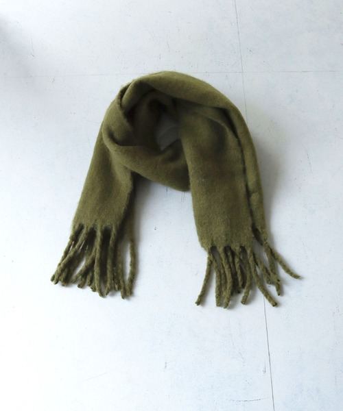 HER CLOSET(ハークローゼット)の「【HER CLOSET】ふわふわフリンジボリュームマフラー FLUFFY FRINGE VOLUME MUFFLER(マフラー・レディース・グレー/キャメル/ブラック/ピンク/ブラウン/アイボリー/ブルー/カーキ/マスタード/レッド/ミント・FREE)」の19枚目の写真