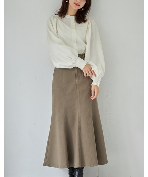 tocco closet(トッコ クローゼット)の「【ZOZO限定】取り外し可能なビックカラー付きボリュームスリーブブラウス(シャツ/ブラウス・レディース・オフホワイト/ライトグレー/ブラック・M)」の12枚目の写真