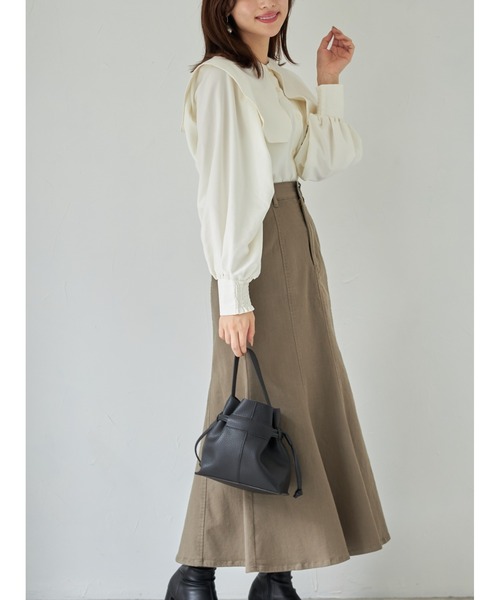 tocco closet(トッコ クローゼット)の「【ZOZO限定】取り外し可能なビックカラー付きボリュームスリーブブラウス(シャツ/ブラウス・レディース・オフホワイト/ライトグレー/ブラック・M)」の9枚目の写真