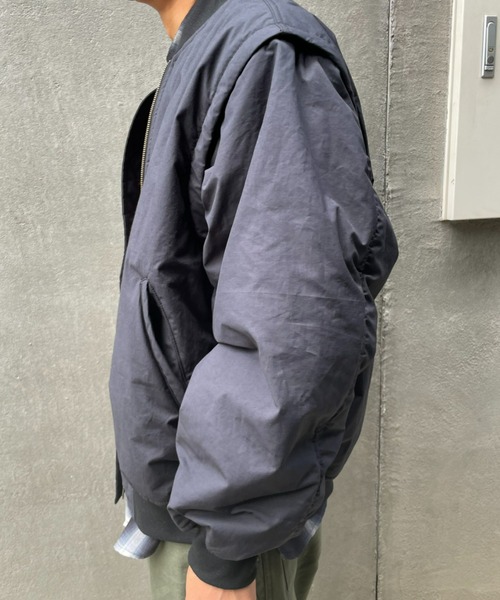 CIAOPANIC（チャオパニック）の「セパレートスリーブMA-1（MA-1・メンズ・ブラック/オリーブ・MEDIUM/LARGE）」の14枚目の写真