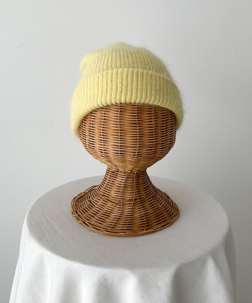 CANAL JEAN(キャナルジーン)の「El mar(エルマール) アンゴラニットCAP(ニットキャップ/ビーニー・レディース・イエロー/ブルー/ライトグレー/ネイビー/ブラウン・ONE SIZE)」の16枚目の写真