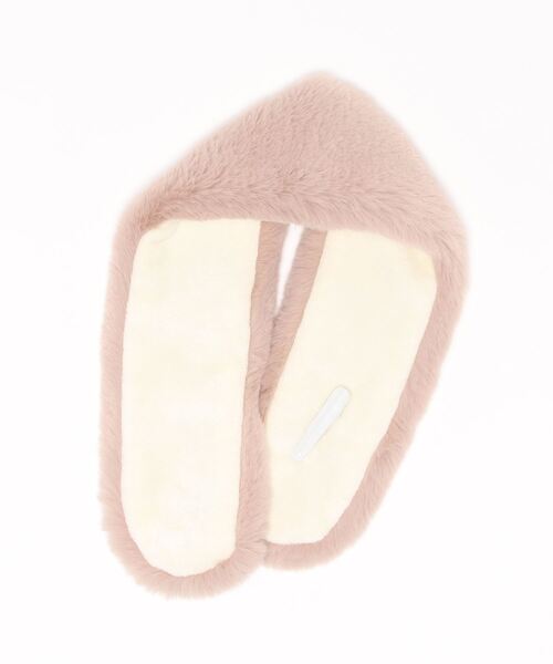 12Twelve Agenda（トゥエルブ　アジェンダ）の「エコファーティペット（マフラー・レディース・チャコールグレー/ブラウン/ピンクベージュ・FREE）」の4枚目の写真